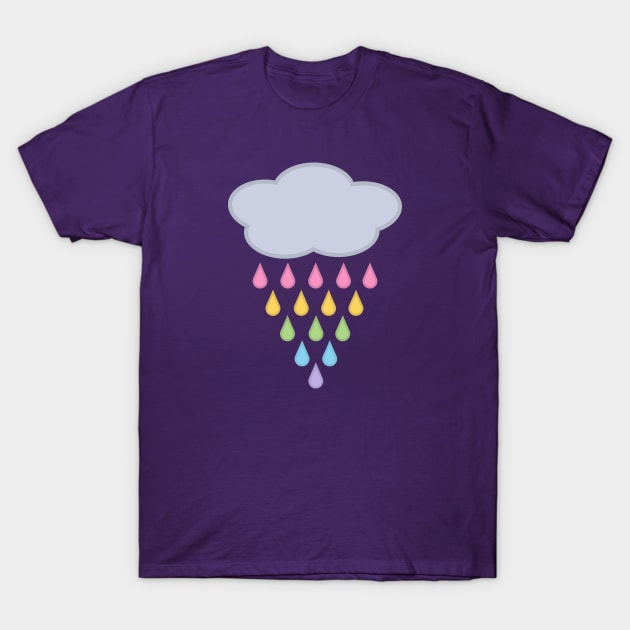 Raining Rainbow Rain Cloud in Purple T-Shirt by Kelly Gigi